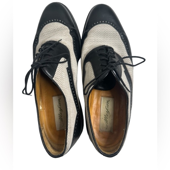 Mezlan black and white men dress shoes size 9 main image 15